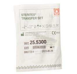 CODAN transfer set 71mm 2 canaux p flac en verre