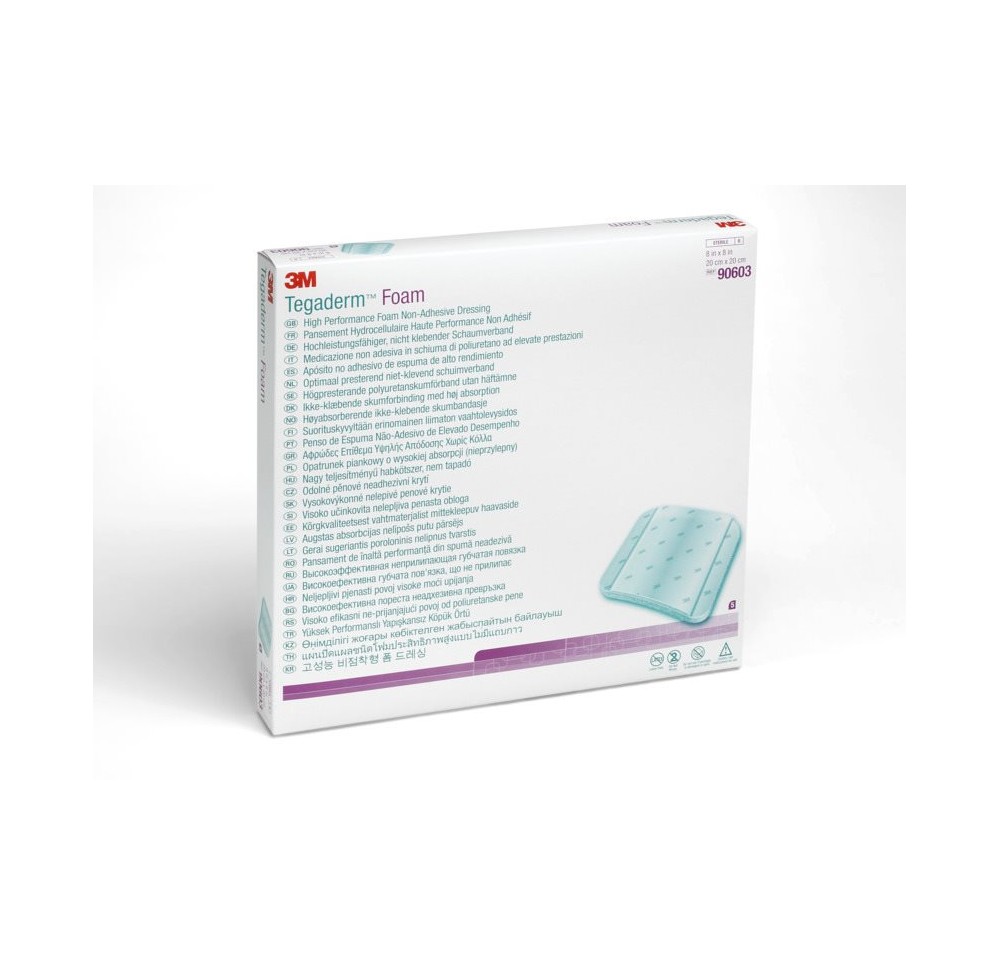 3M TEGADERM FOAM compr mousse 20x20cm n adh 5 pce
