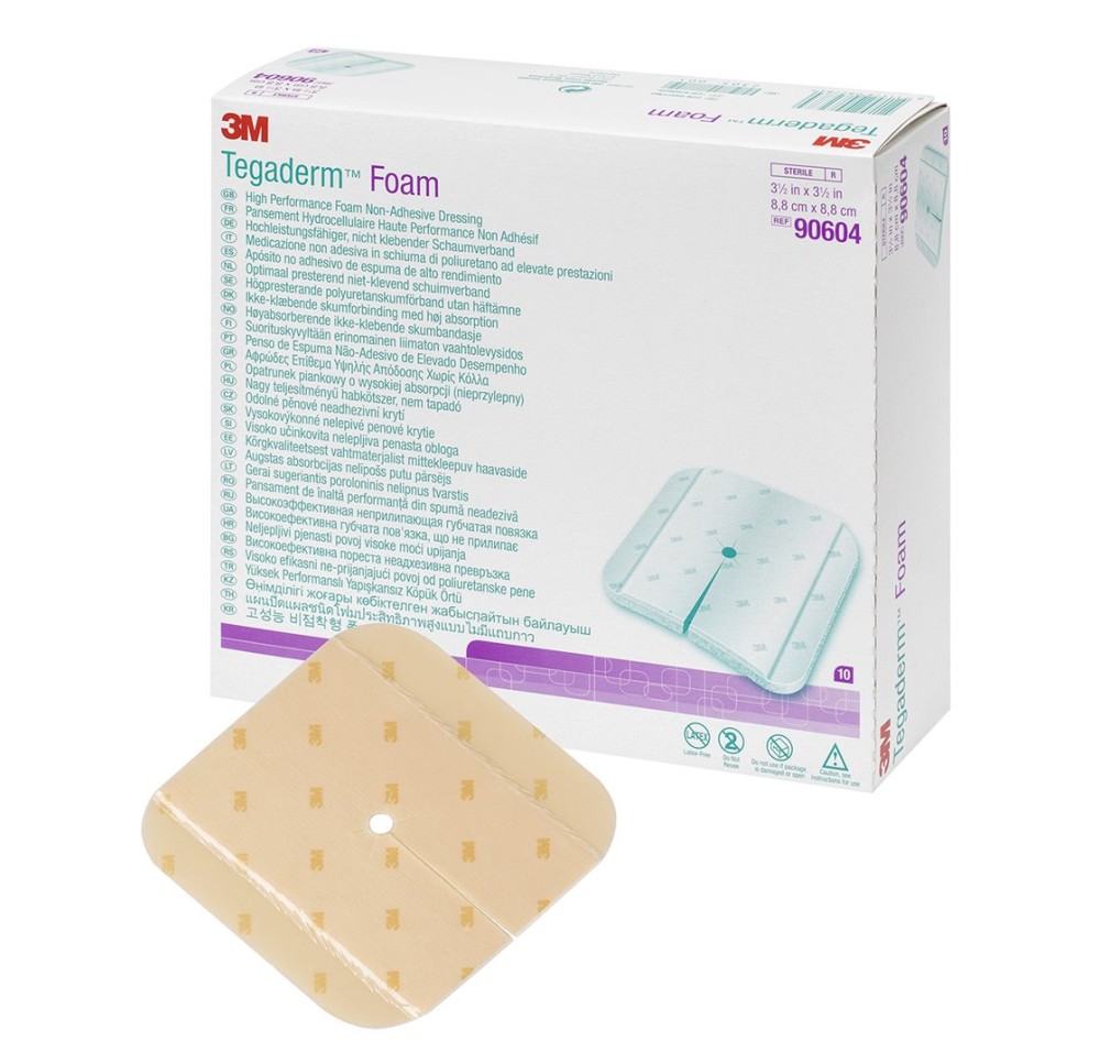 3M TEGADERM FOAM compr mous 8.9x8.9cm n adh 10 pce