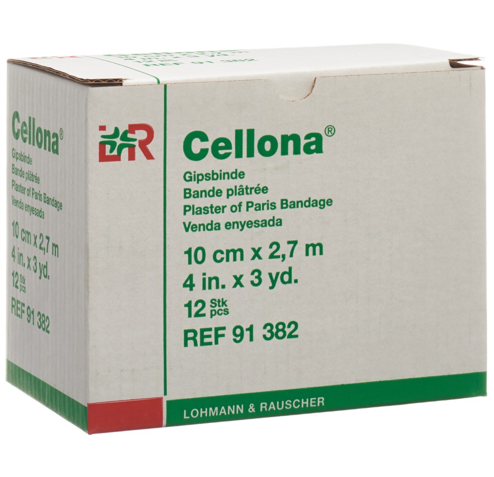 CELLONA bandes plâtrées 2.75mx10cm crémeus 12 pce