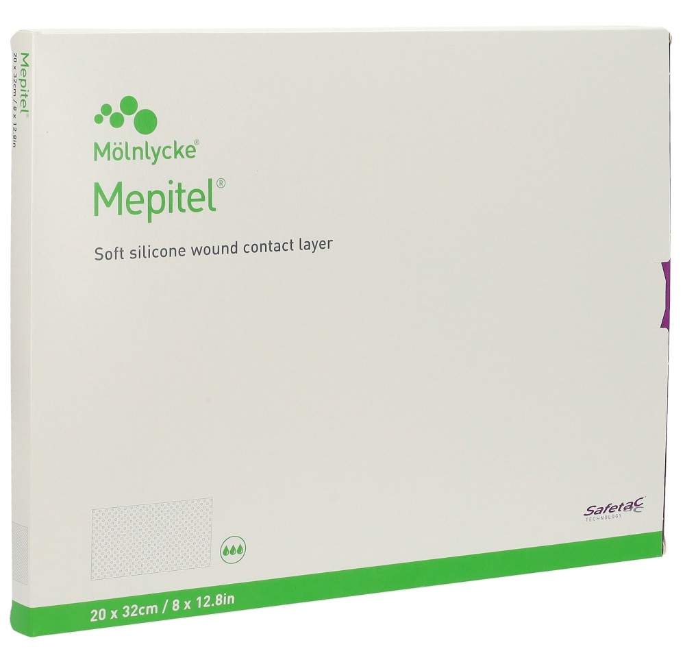 MEPITEL pans vulnéraire 20x32cm silic 5 pce