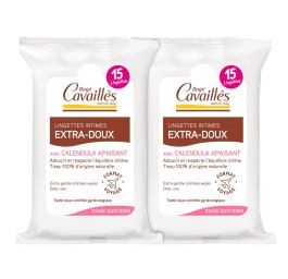 ROGE CAVAILLES Lingettes Intimes Ex Duo 2 x 15 pce