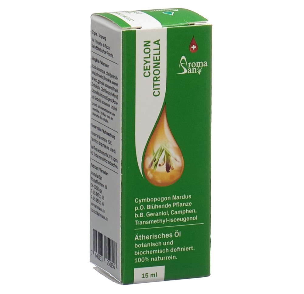 AROMASAN citronelle ceylan huil ess étui bio 15 ml