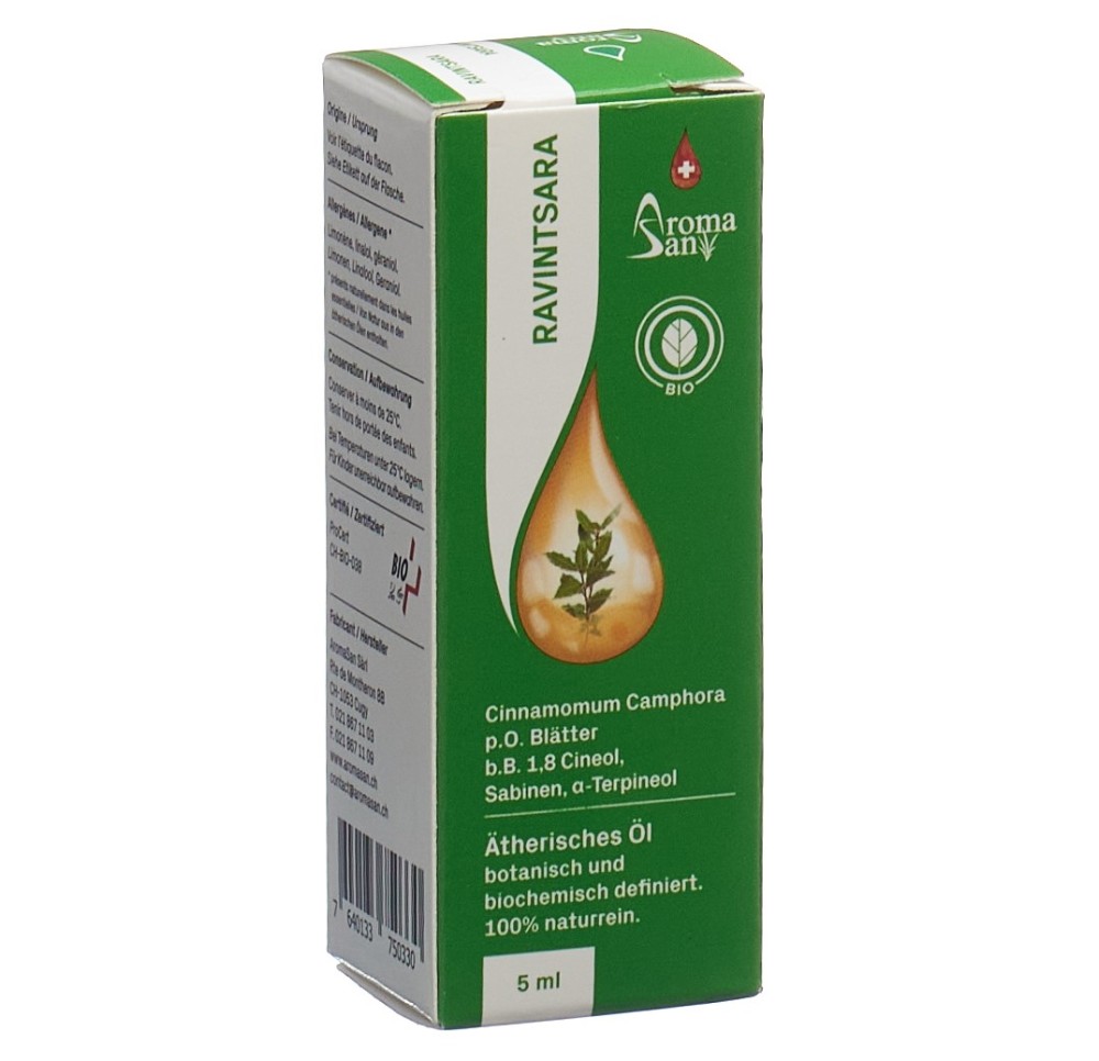 AROMASAN ravintsara huil ess dans étui bio 5 ml
