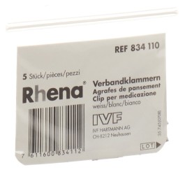 RHENA agrafes pansement blanches 5 pce