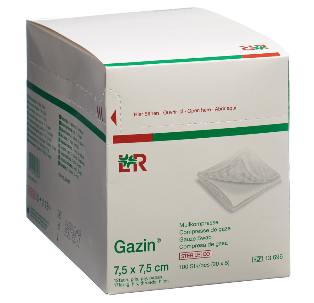 GAZIN compres gaze set 7.5x7.5cm 12p st 20 x 5 pce