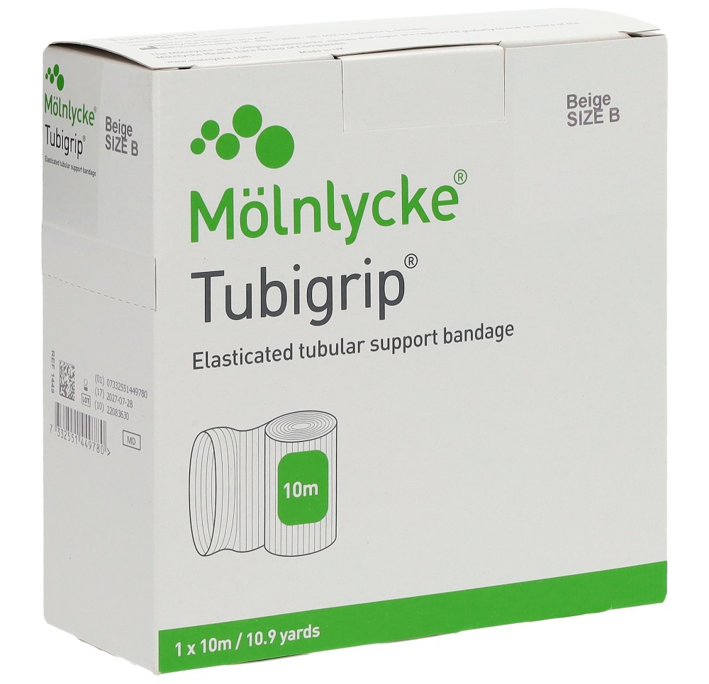 TUBIGRIP bandage tubulaire B 10mx6.25cm beige
