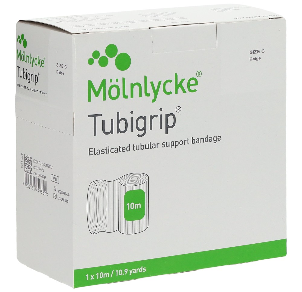 TUBIGRIP bandage tubulaire C 10mx6.75cm beige