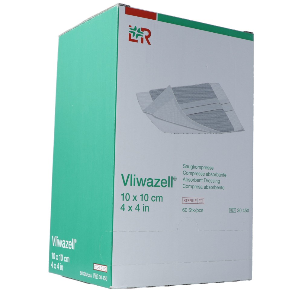 VLIWAZELL compresse absor 10x10cm stérile 60 pce