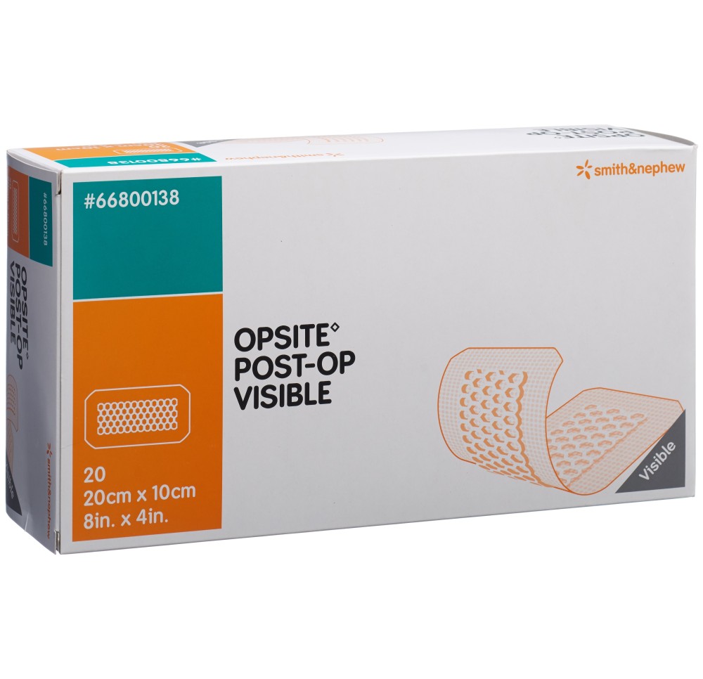OPSITE POST OP VISIBLE pans transp 20x10cm 20 pce