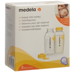 MEDELA biberon 250ml couv et empièc 2 pce