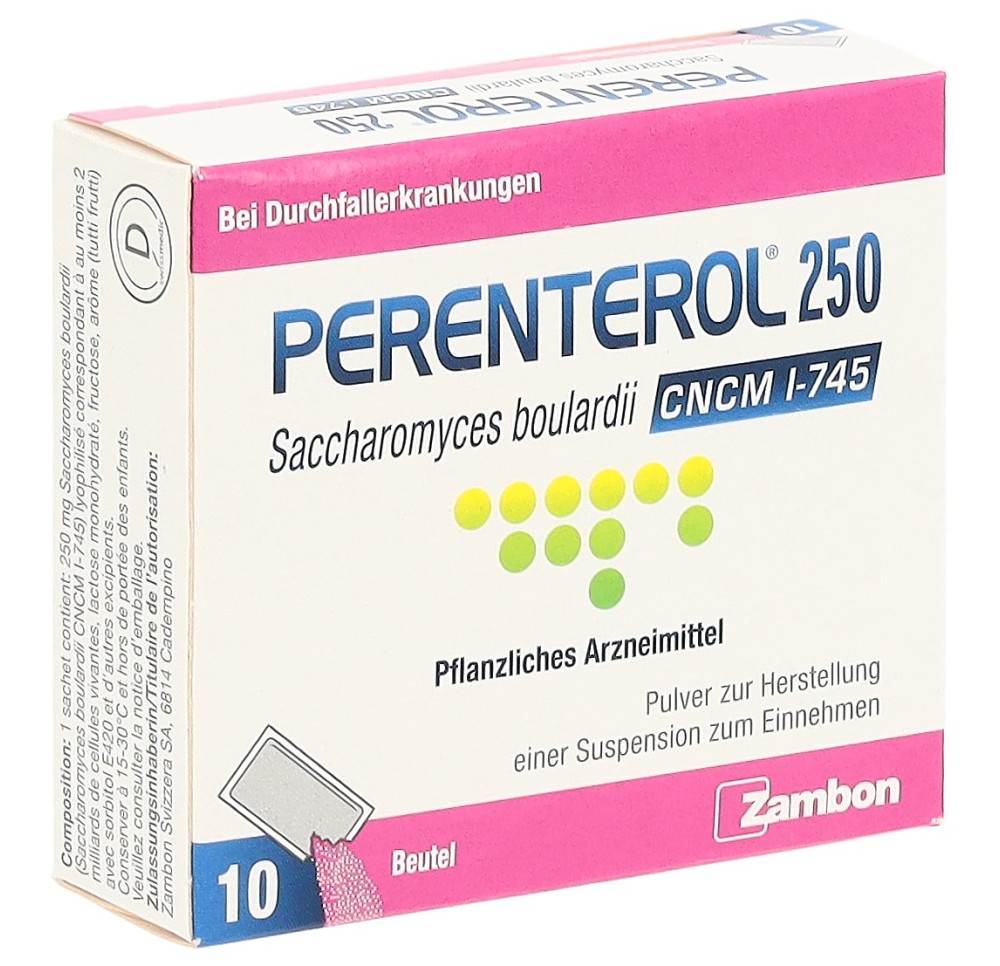 PERENTEROL pdr 250 mg sach 10 pce