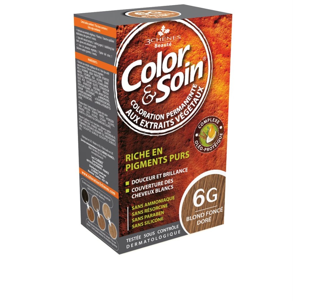 COLOR & SOIN coloration 6G blond foncé doré 135 ml