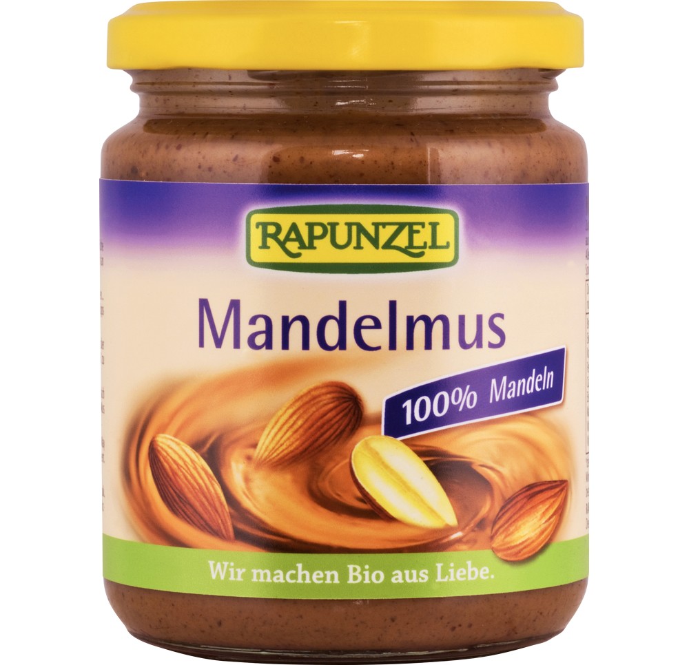 RAPUNZEL purée d'amandes brune bio verre 250 g