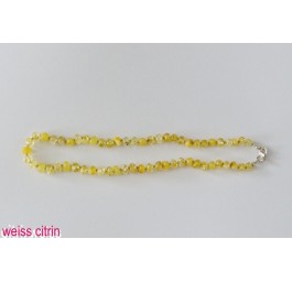 AMBERSTYLE ambre 32cm blanc jaune ferm crochet