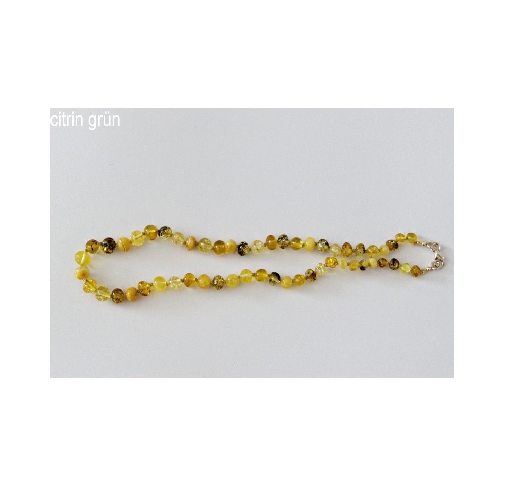 AMBERSTYLE ambre 32cm jaune vert ferm crochet