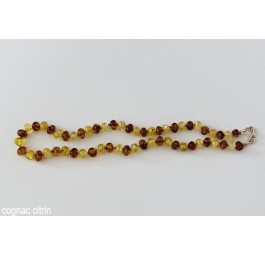 AMBERSTYLE ambre 32cm cognac jaune ferm crochet