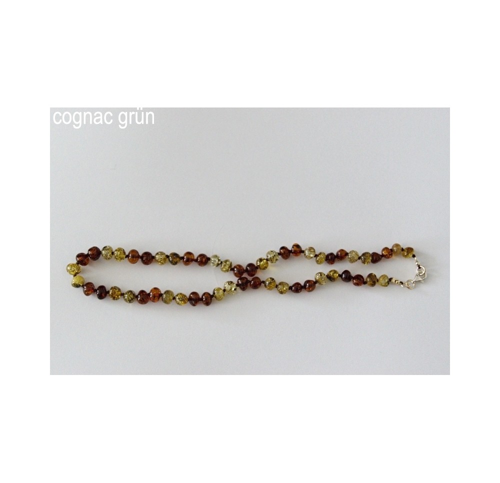 AMBERSTYLE ambre 32cm cognac vert ferm crochet