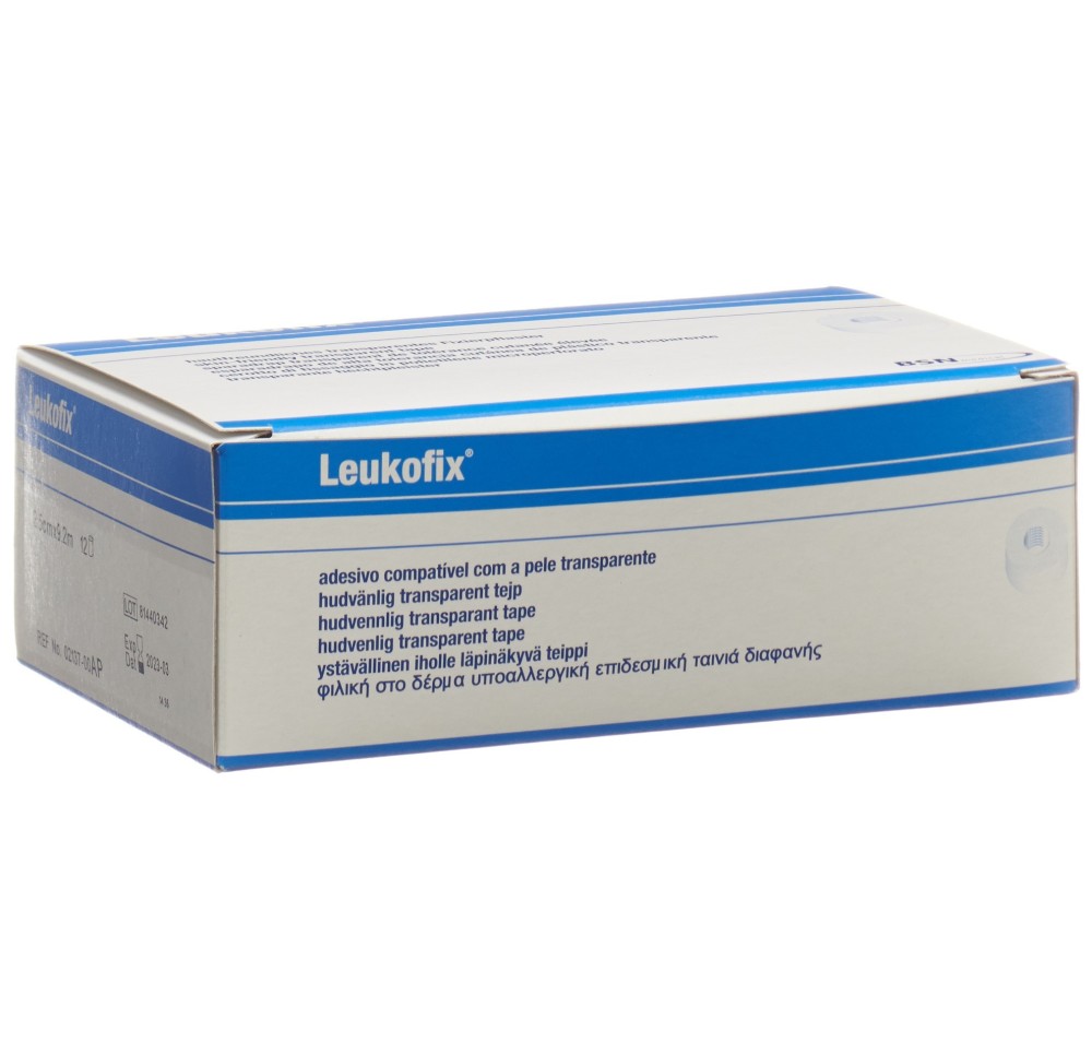 LEUKOFIX sparadrap 9.2mx2.5cm transp 12 pce