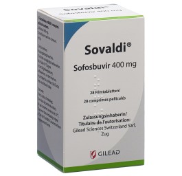 SOVALDI cpr pell 400 mg bte 28 pce