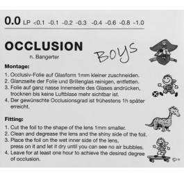 RYSER feuille d'occlusion ~0.0 bloc 4 sujets Boys