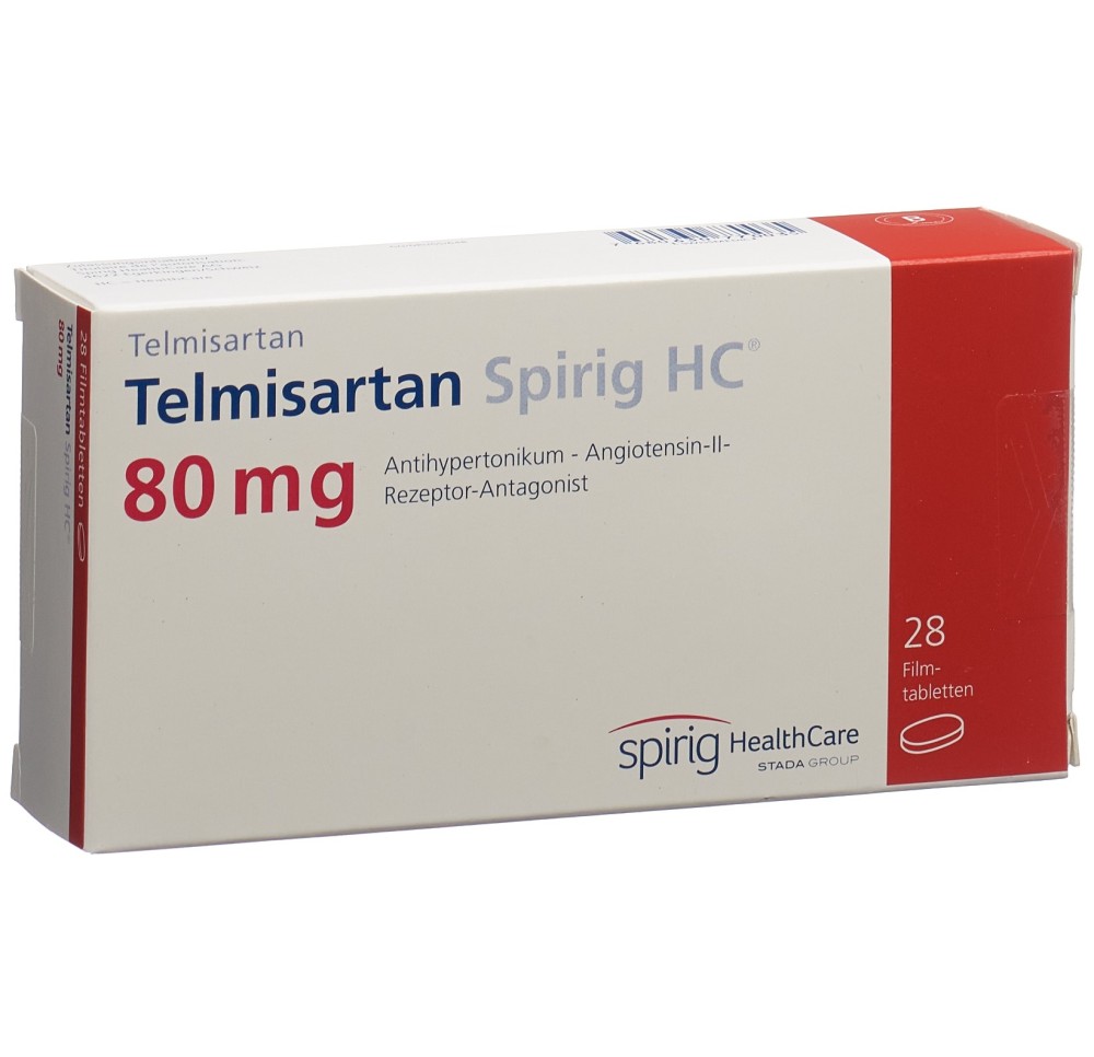 TELMISARTAN Spirig HC cpr pell 80 mg 28 pce