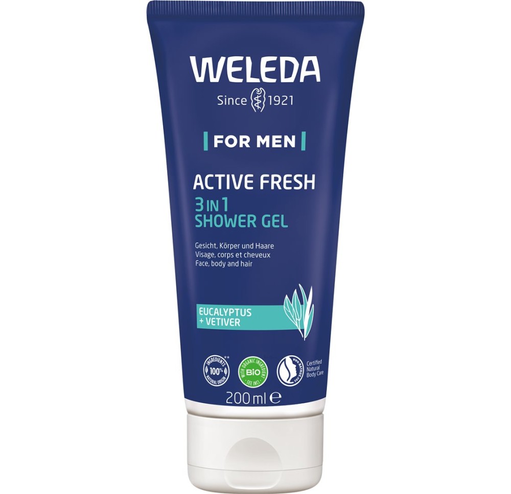 WELEDA FOR MEN gel douche énergisant tb 200 ml