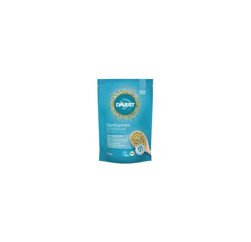 DAVERT Graines de chanvre doypack bio 150 g
