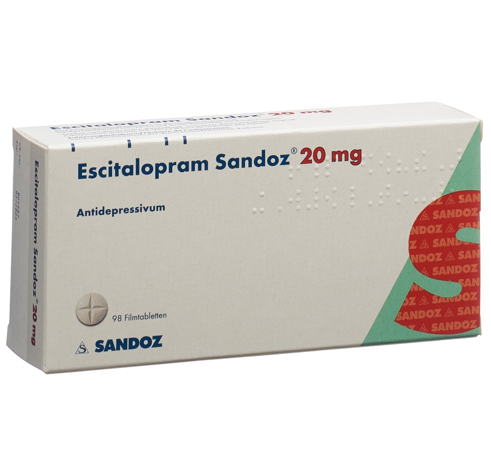 ESCITALOPRAM Sandoz cpr pell 20 mg 98 pce