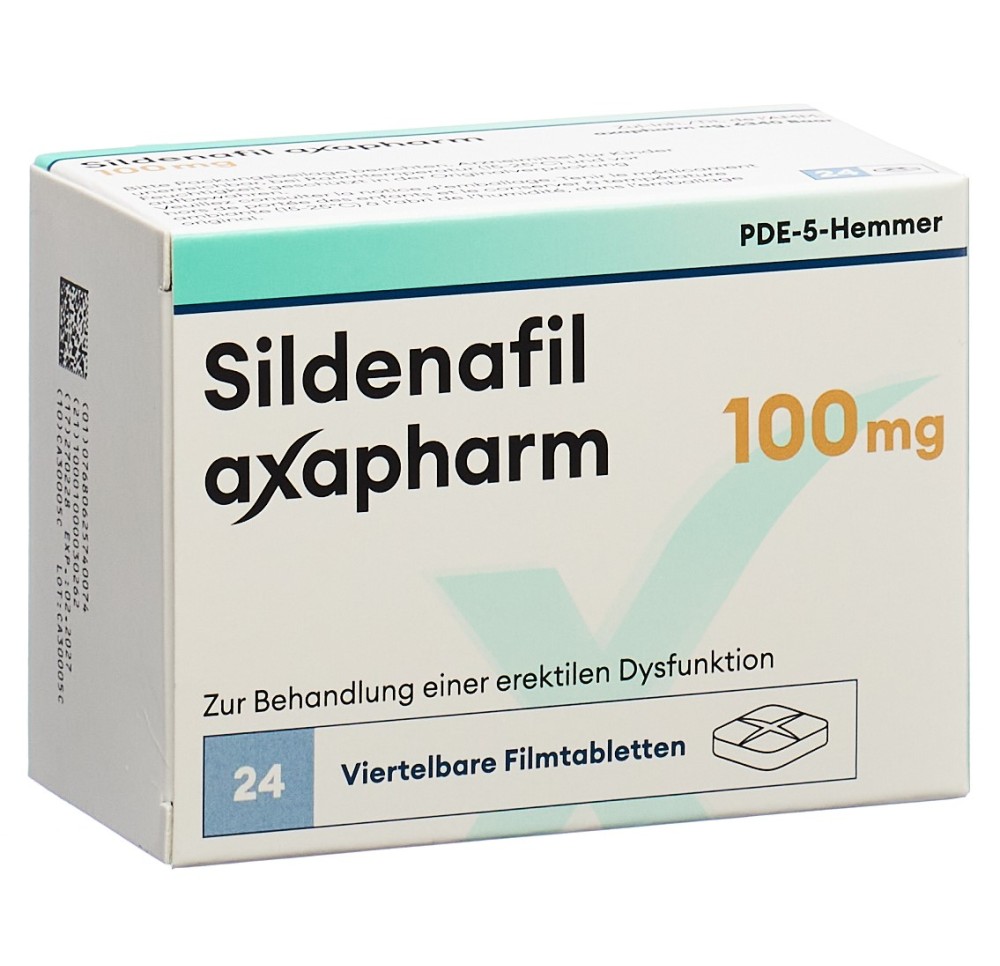 SILDENAFIL Axapharm cpr pell 100 mg 24 pce