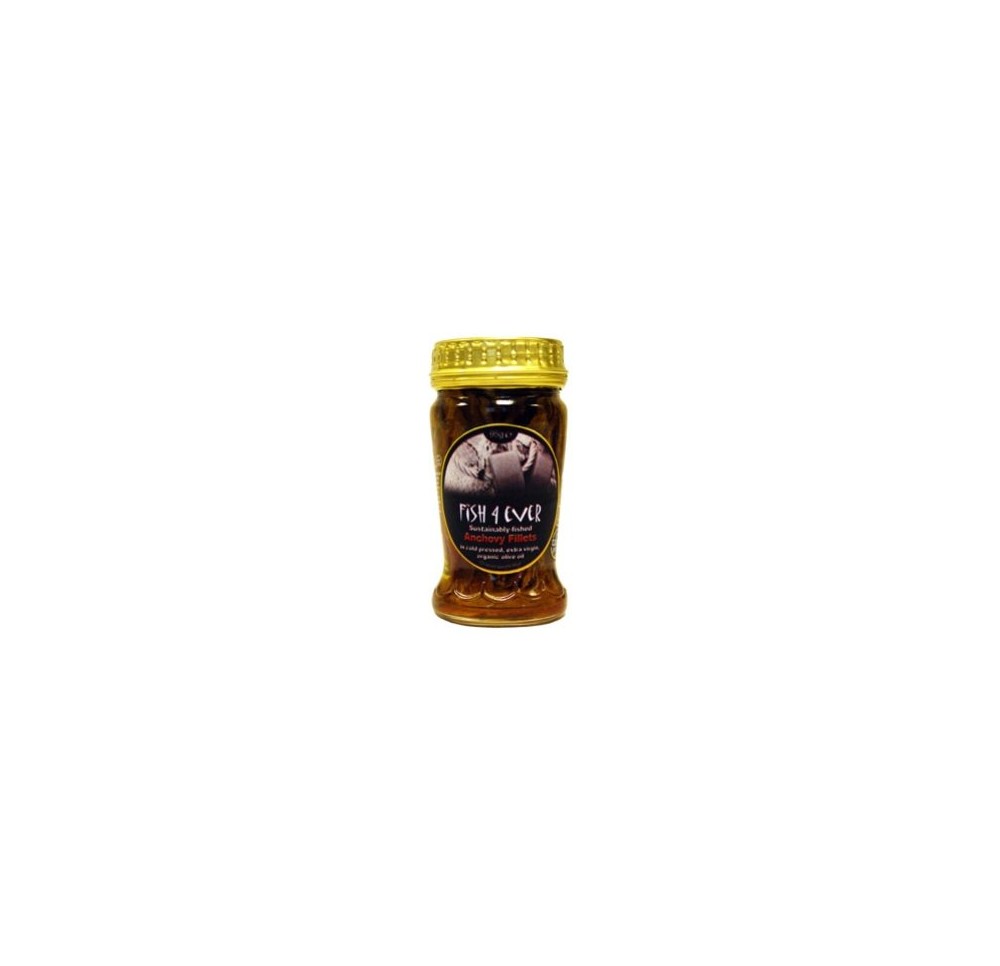 FISH4EVER filets d'anchois huile d'olive bio 95 g