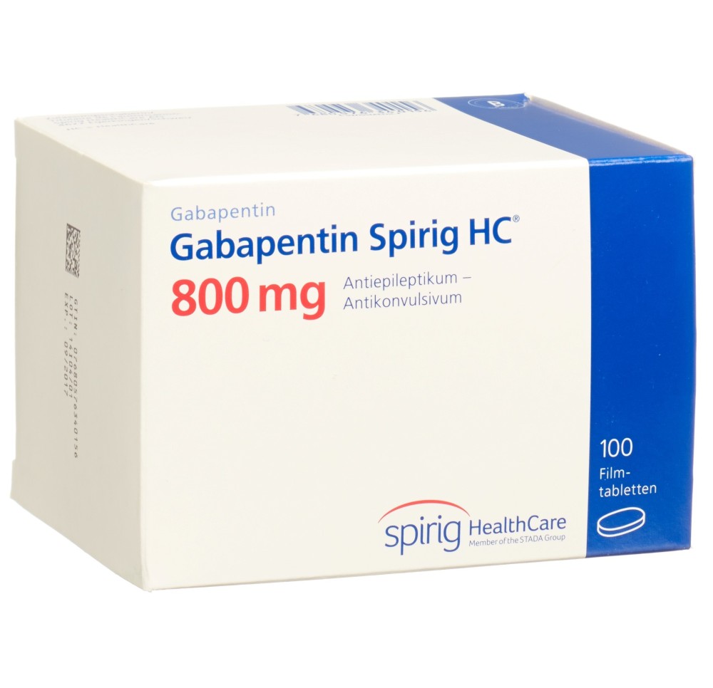 GABAPENTINE Spirig HC cpr pell 800 mg 100 pce