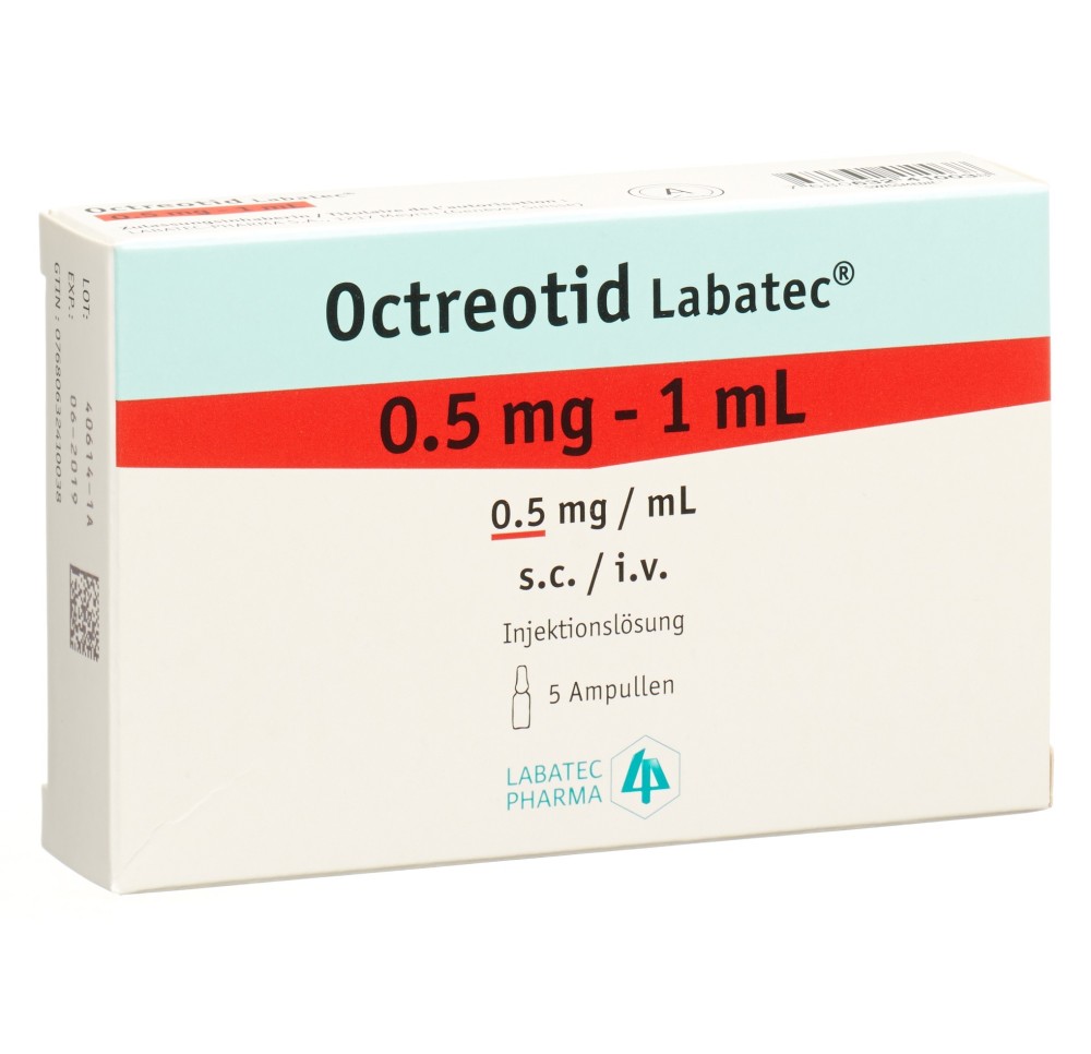 OCTREOTID Labatec sol inj 0.5 mg/ml 5 amp 1 ml