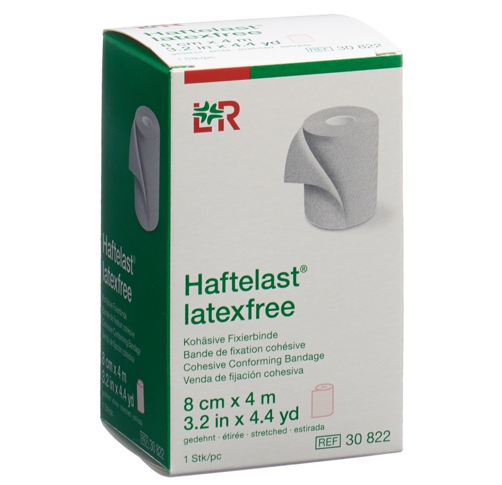HAFTELAST s latex bande fix 8cmx4m cohé crème