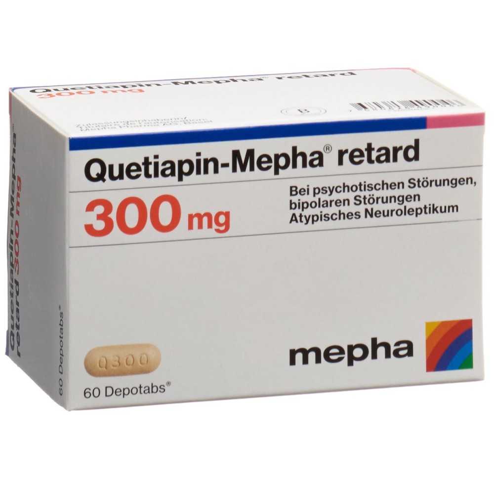 QUETIAPIN Mepha retard cpr ret 300 mg 60 pce