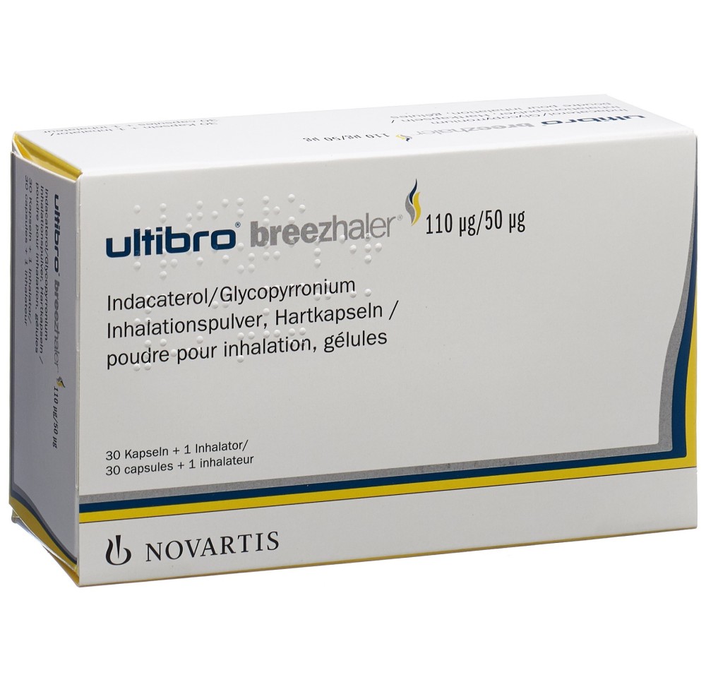 ULTIBRO BREEZHALER 110mcg/50mcg 30 pce