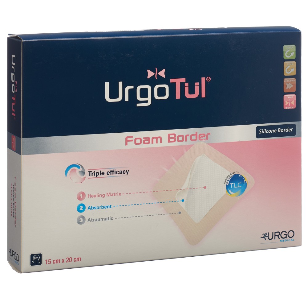 URGOTÜL foam Border 15x20cm adhésif 10 pce