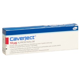 CAVERJECT subst sèche 10 mcg avec solvant flac