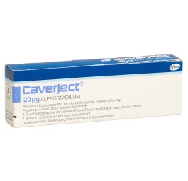 CAVERJECT subst sèche 20 mcg avec solvant flac