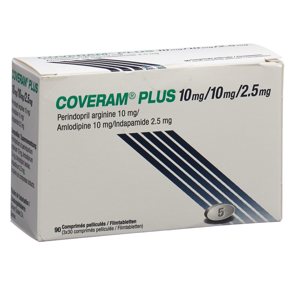 COVERAM plus cpr pell 10/10/2.5mg bte 90 pce