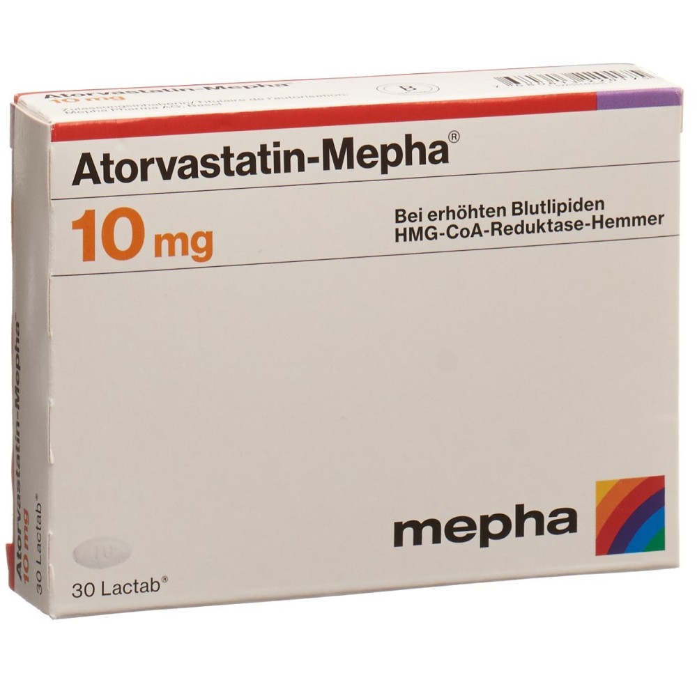 ATORVASTATIN Mepha Lactab 10 mg 30 pce