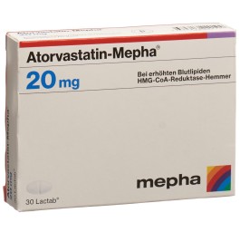 ATORVASTATIN Mepha Lactab 20 mg 30 pce