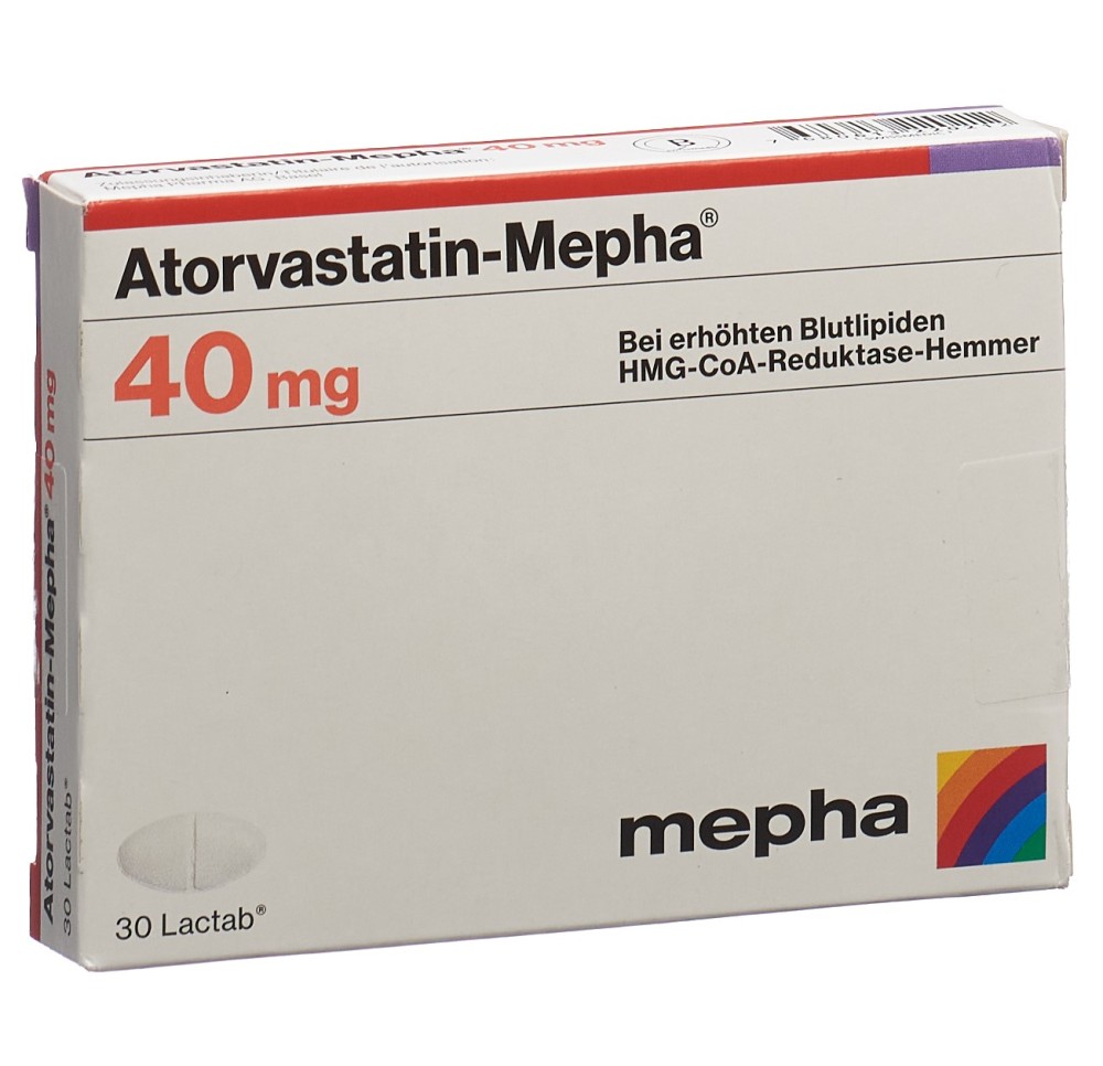 ATORVASTATIN Mepha Lactab 40 mg 30 pce