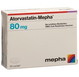 ATORVASTATIN Mepha Lactab 80 mg 30 pce
