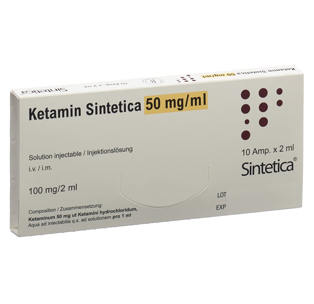 KETAMIN Sintetica sol inj 50 mg/ml 2ml amp 10 pce