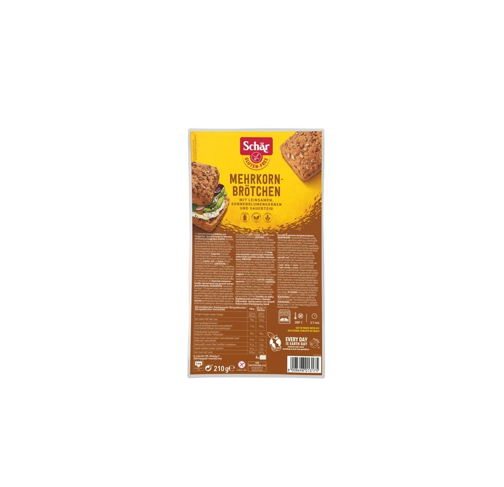 SCHÄR pain aux céréales sans gluten 210 g
