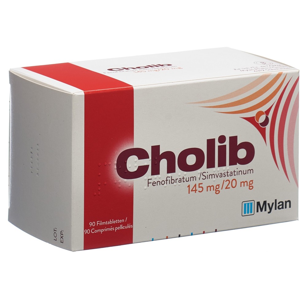 CHOLIB cpr pell 145mg/20mg 90 pce