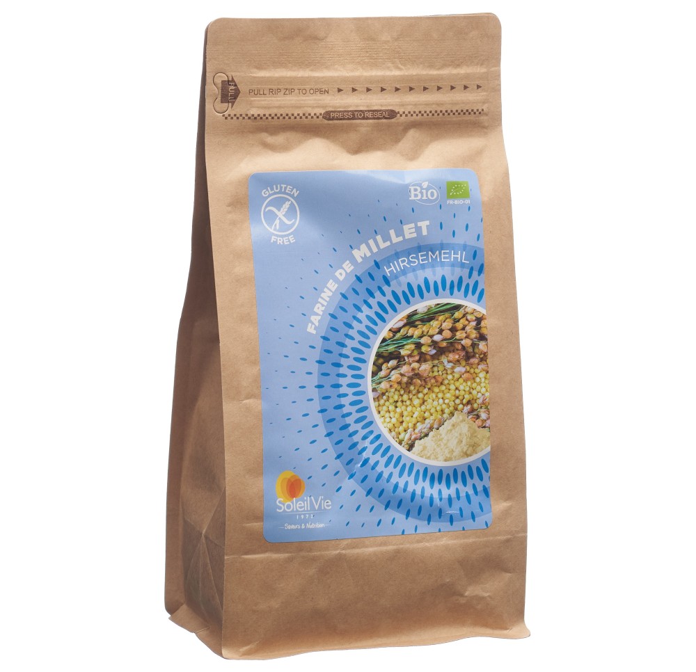 SOLEIL VIE farine de millet bio sans gluten 500 g