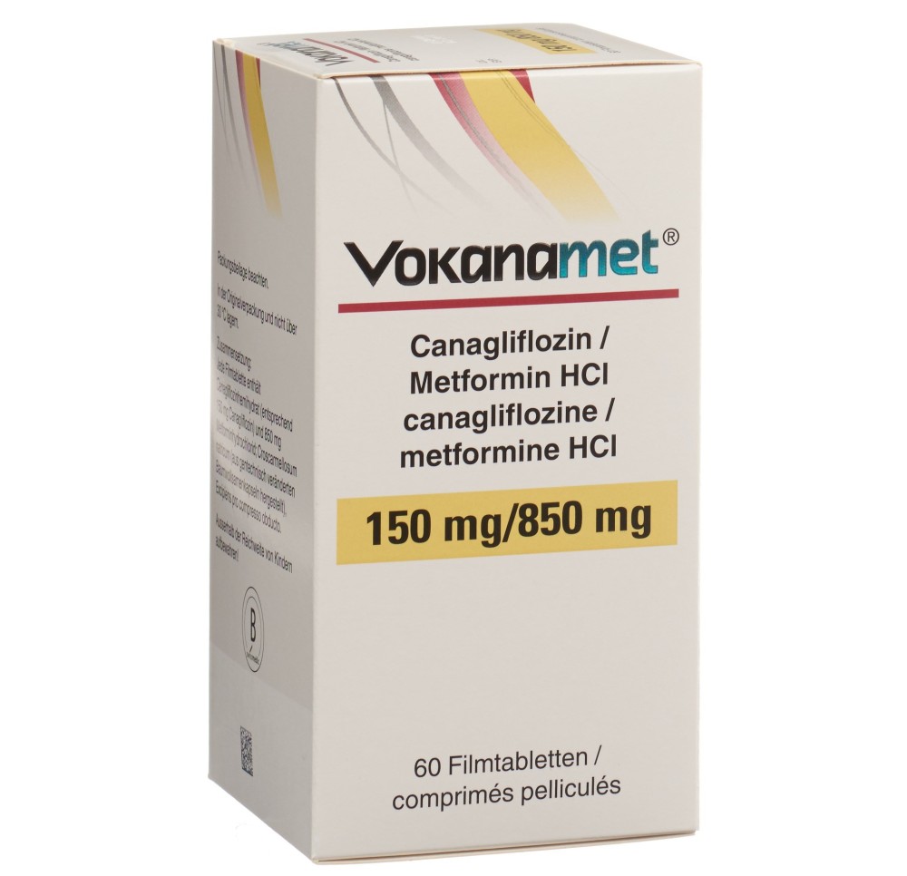 VOKANAMET cpr pell 150/850 mg bte 60 pce