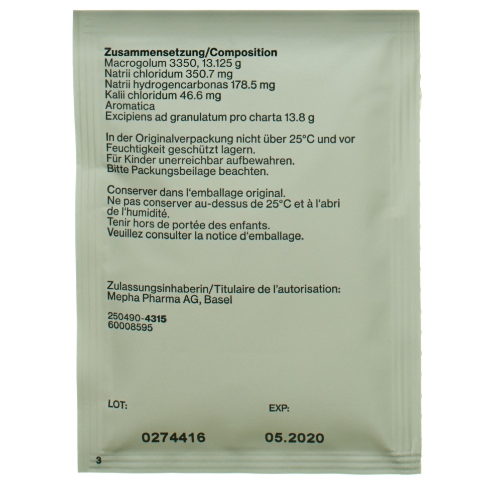 MACROGOL Mepha pdr sach 100 pce